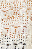 Yumi Beige Cotton Mix Relaxed Fit Pointelle Jumper