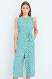 Yumi Green Ditsy Culotte Jumpsuit