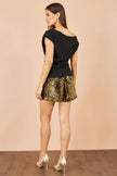 Yumi Black Ruched Top With Buckle