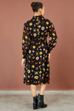 Yumi Black Cosmic Midi Shirt Dress