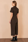 Yumi Brown Cord Relaxed Jumpsuit