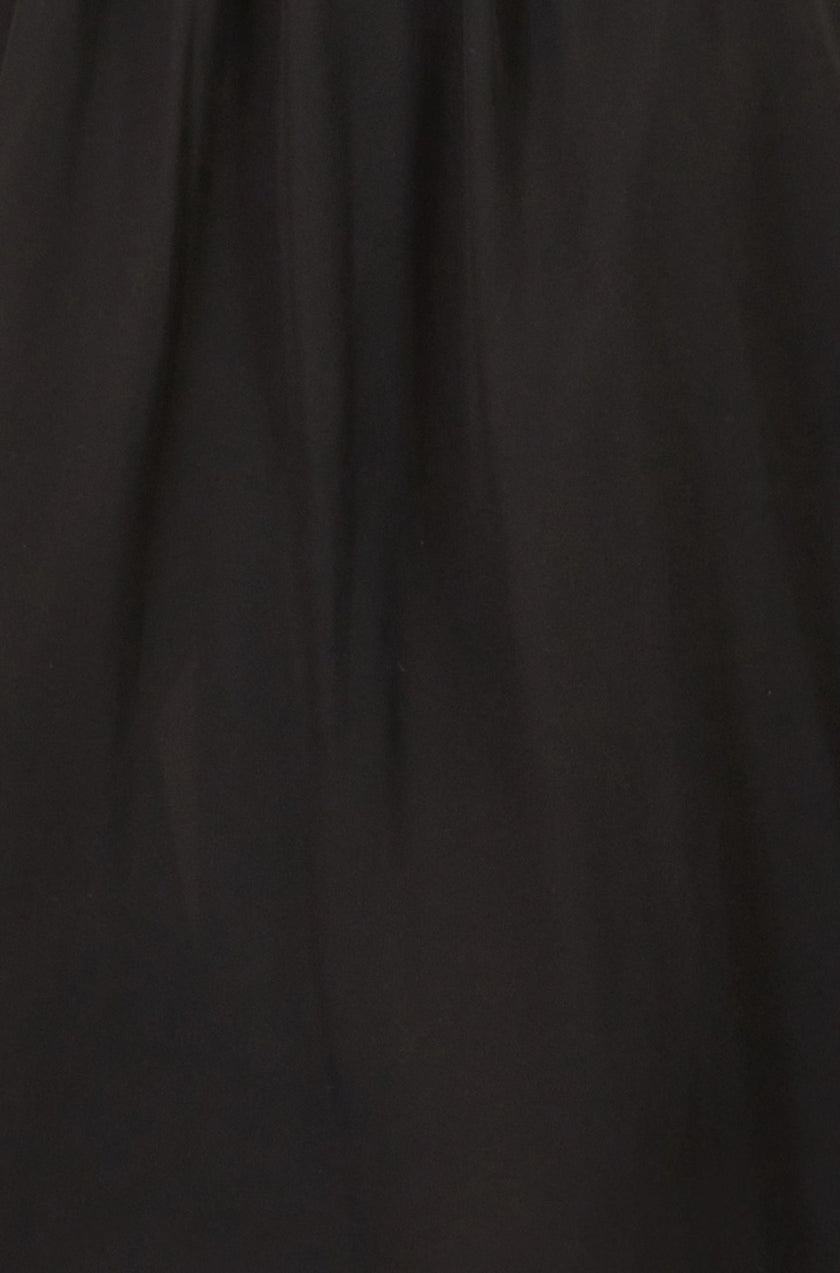 Yumi Black Midi Dress With Buckle Detail