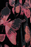 Yumi Black Velvet Butterfly Midi Dress