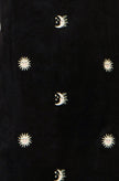 Yumi Black Cotton Cosmic Cord Pinafore Dress