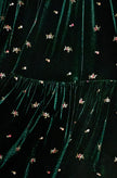 Yumi Green Velvet Embroidered Midi Dress