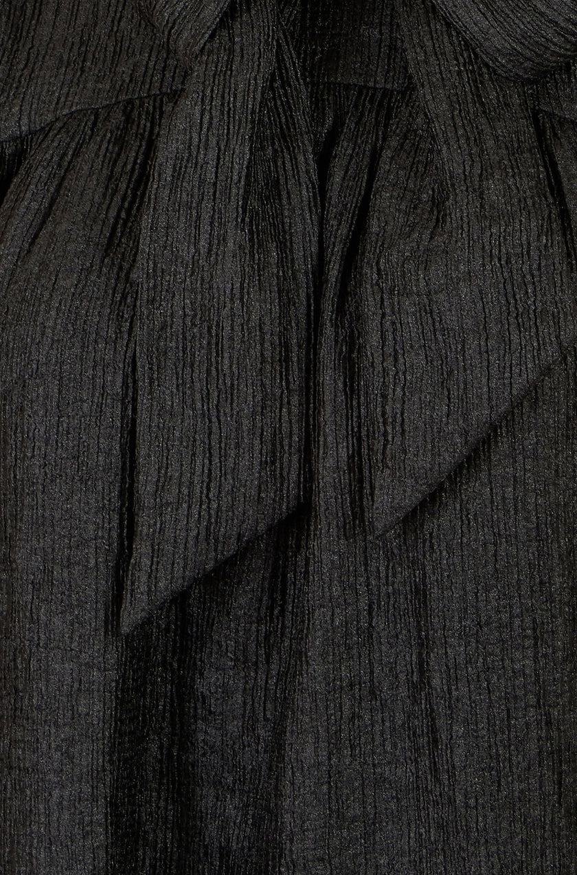 Robe tunique écharpe noire Yumi