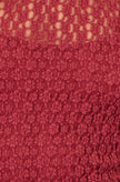 Yumi Burgundy High Neck Lace Midi Dress