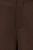 Yumi Brown Wide Leg Stretch Trousers