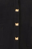 Yumi Black Bow Button Cardigan