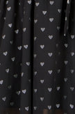 Yumi Black Heart Print Mini Dress