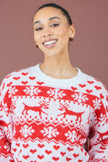 Yumi Red Heart Fairisle Christmas Jumper
