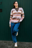 Yumi Multicolour Fairisle Relaxed Boucle Jumper