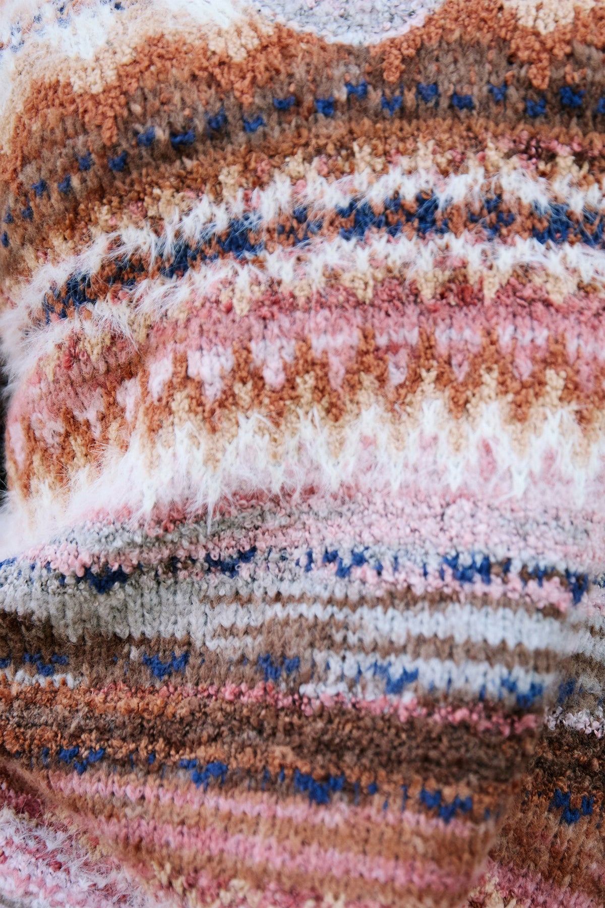 Yumi Multicolour Fairisle Relaxed Boucle Jumper