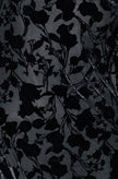 Yumi Black Burnout Velvet Midi Dress