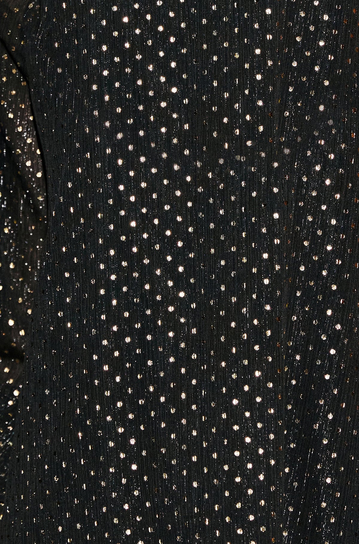 Yumi Black Foil Print Tunic With Flared Sleeves