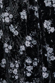Yumi Black Floral Velvet Midi Wrap Dress