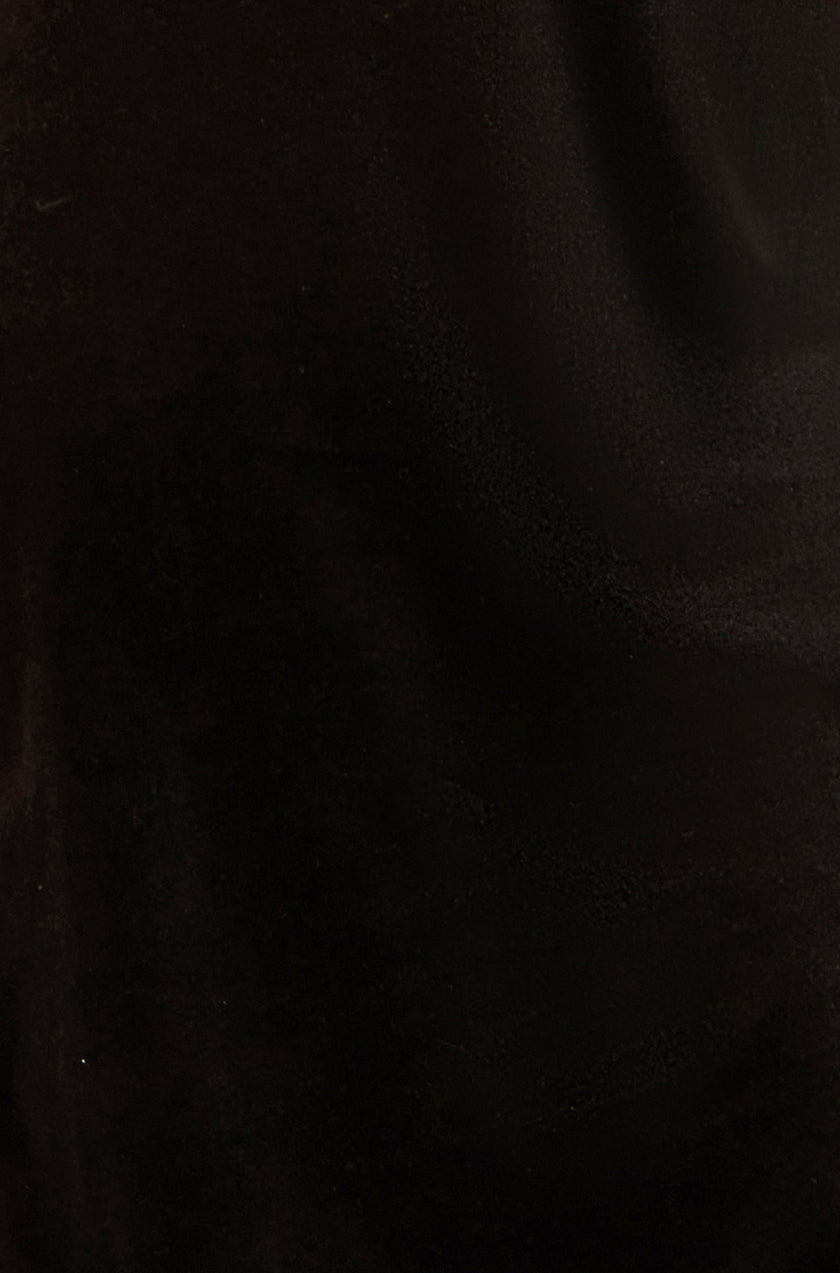 Yumi Black Velvet Embellised Neckline Midi Dress