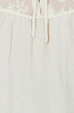 Yumi Ivory Viscose Lace Relaxed Boho Shirt