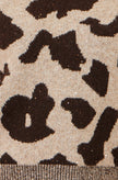 Yumi Brown Leopard Intarsia Short Sleeve Jumper