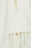 Yumi Ivory Eyelash Knit Jacket With Scarf