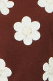 Yumi Brown Flower Applique Knit Tank