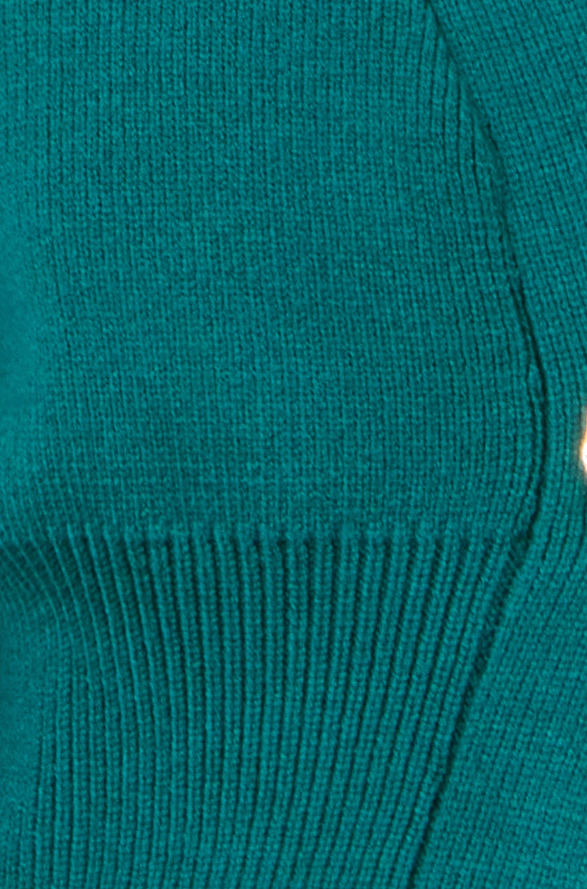 Yumi Strickjacke mit Knöpfen in Petrol