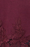 Yumi Burgundy Viscose Relaxed Jumper With Lace Trim