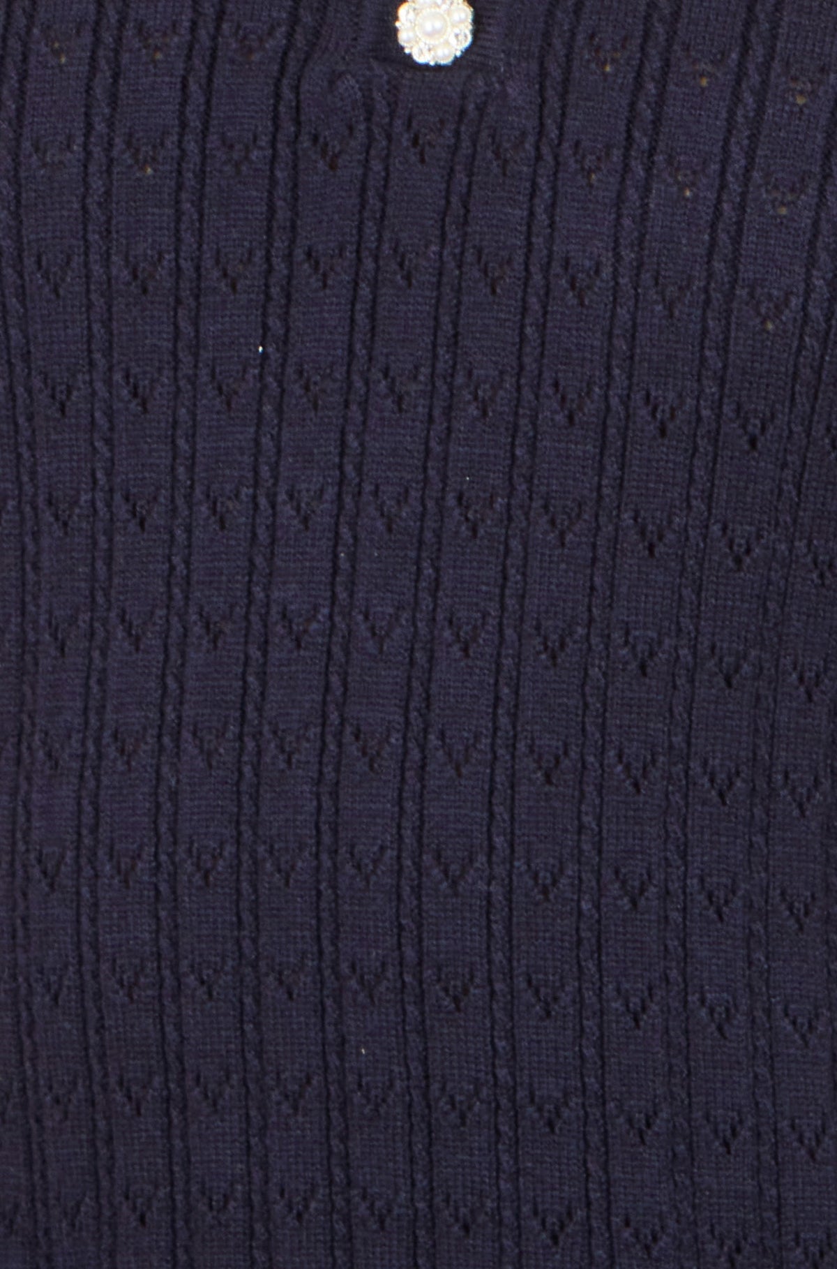 Abito midi in maglia di viscosa blu navy Yumi con bottoni