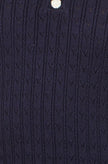 Abito midi in maglia di viscosa blu navy Yumi con bottoni