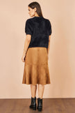 Yumi Black Fluffy Short Sleeve Jumper