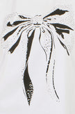 Yumi White Bow T-Shirt With Lace