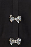 Cardigan Yumi con fiocco nero glitterato