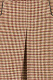 Yumi Brown Check Mini Skirt With Pockets