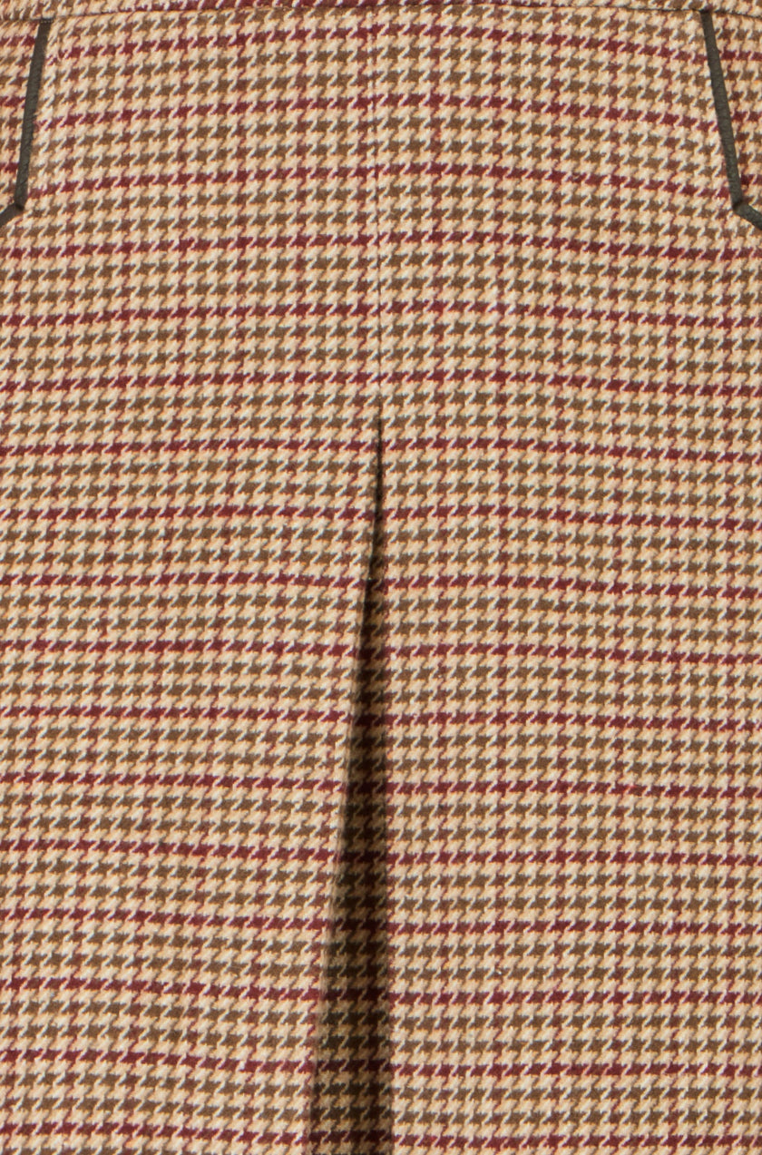 Yumi Brown Check Mini Skirt With Pockets