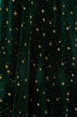 Yumi Green Velvet Skater Dress With Foil Star Print