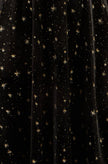 Yumi Black Velvet Skater Dress With Foil Star Print