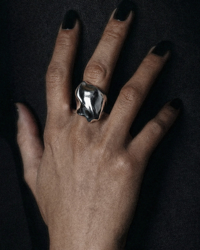 Zyra Sculpted Ring | Sterling Silver