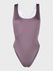 Off-White Logo Band Swimsuit Violet