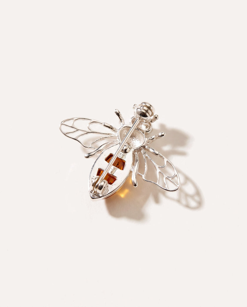 Amber Bee Brooch
