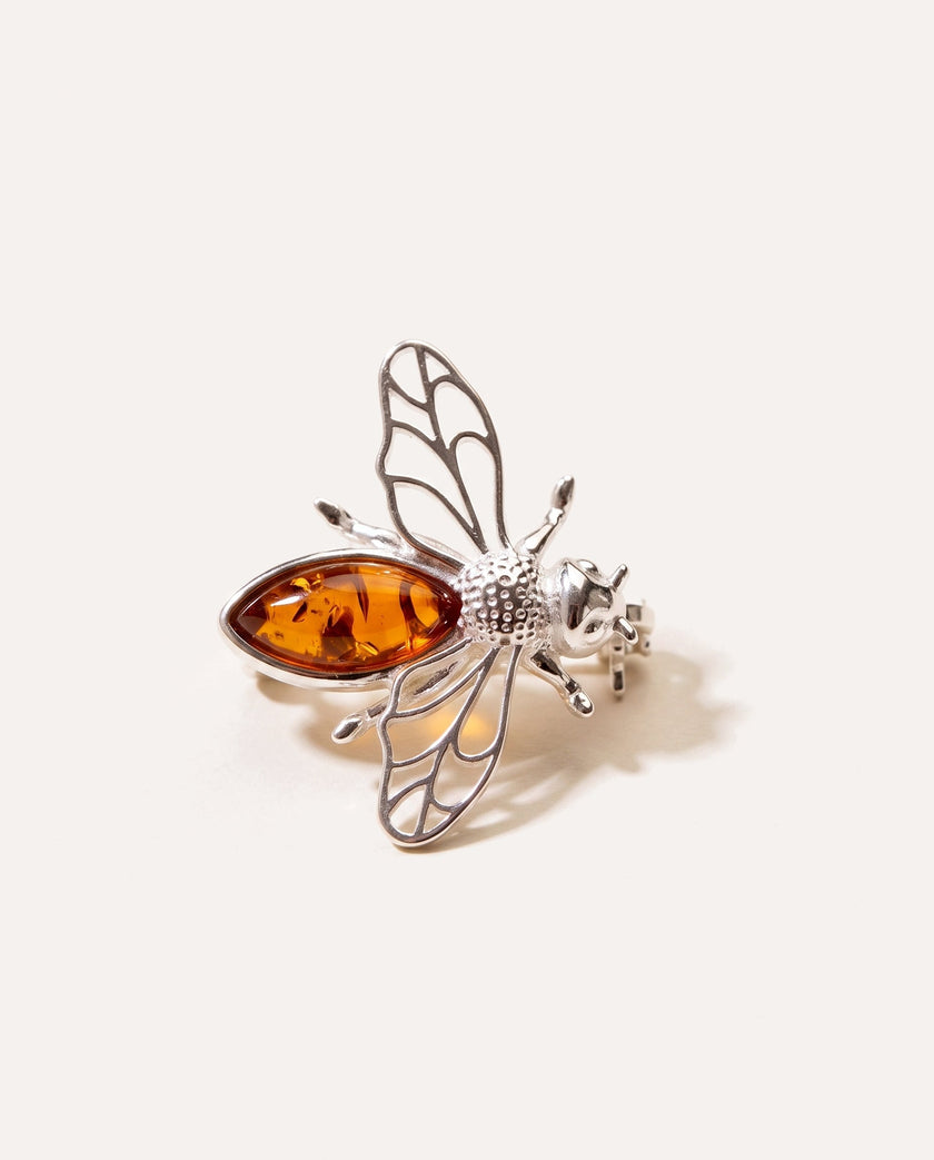 Amber Bee Brooch
