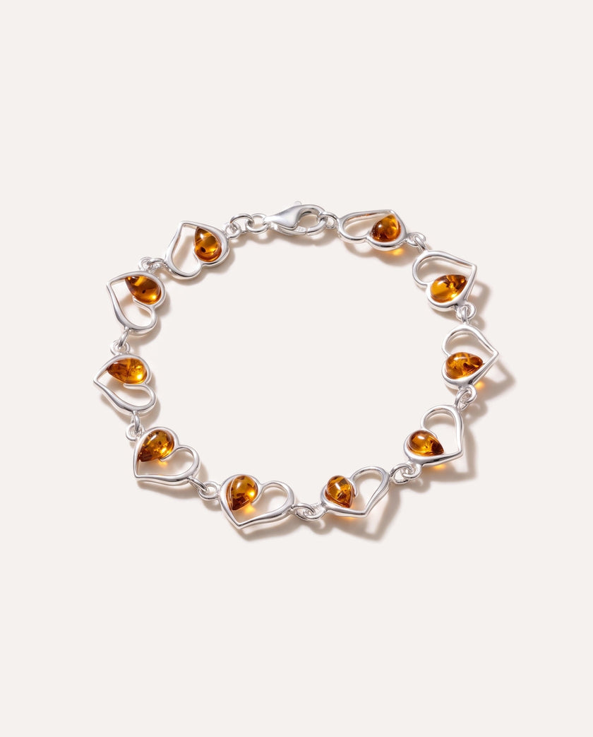Amber Heart Bracelet
