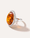 Amber Quintessence Statement Ring