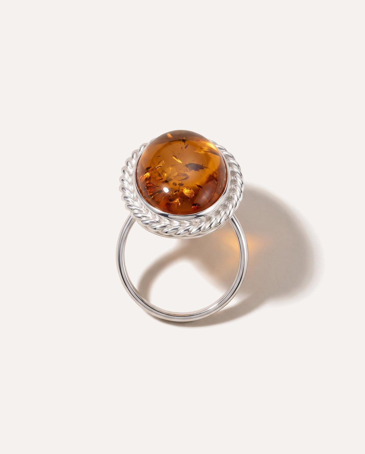 Amber Quintessence Statement Ring