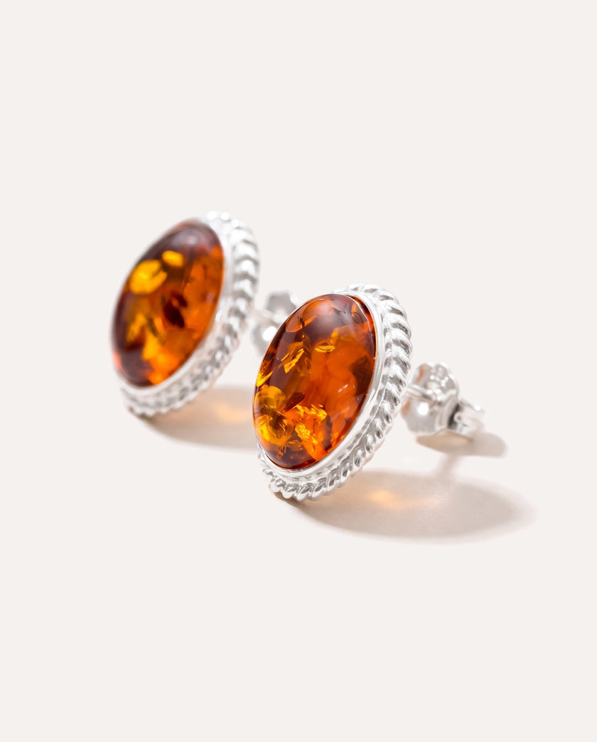 Amber Quintessence Stud Earrings