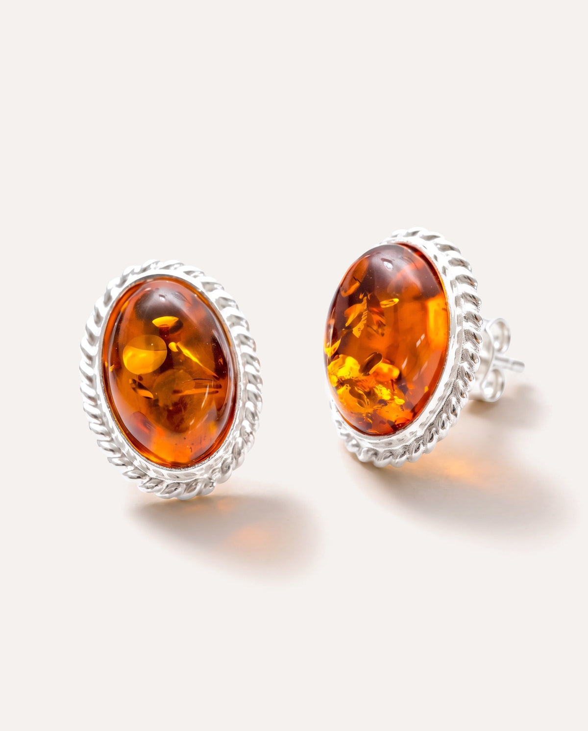 Amber Quintessence Stud Earrings