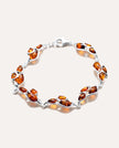 Amber Statement Leaf Link Bracelet