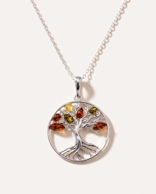 Amber Tree of Life Necklace