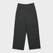 High Waisted Double Belted Wide Leg Trousers Grey