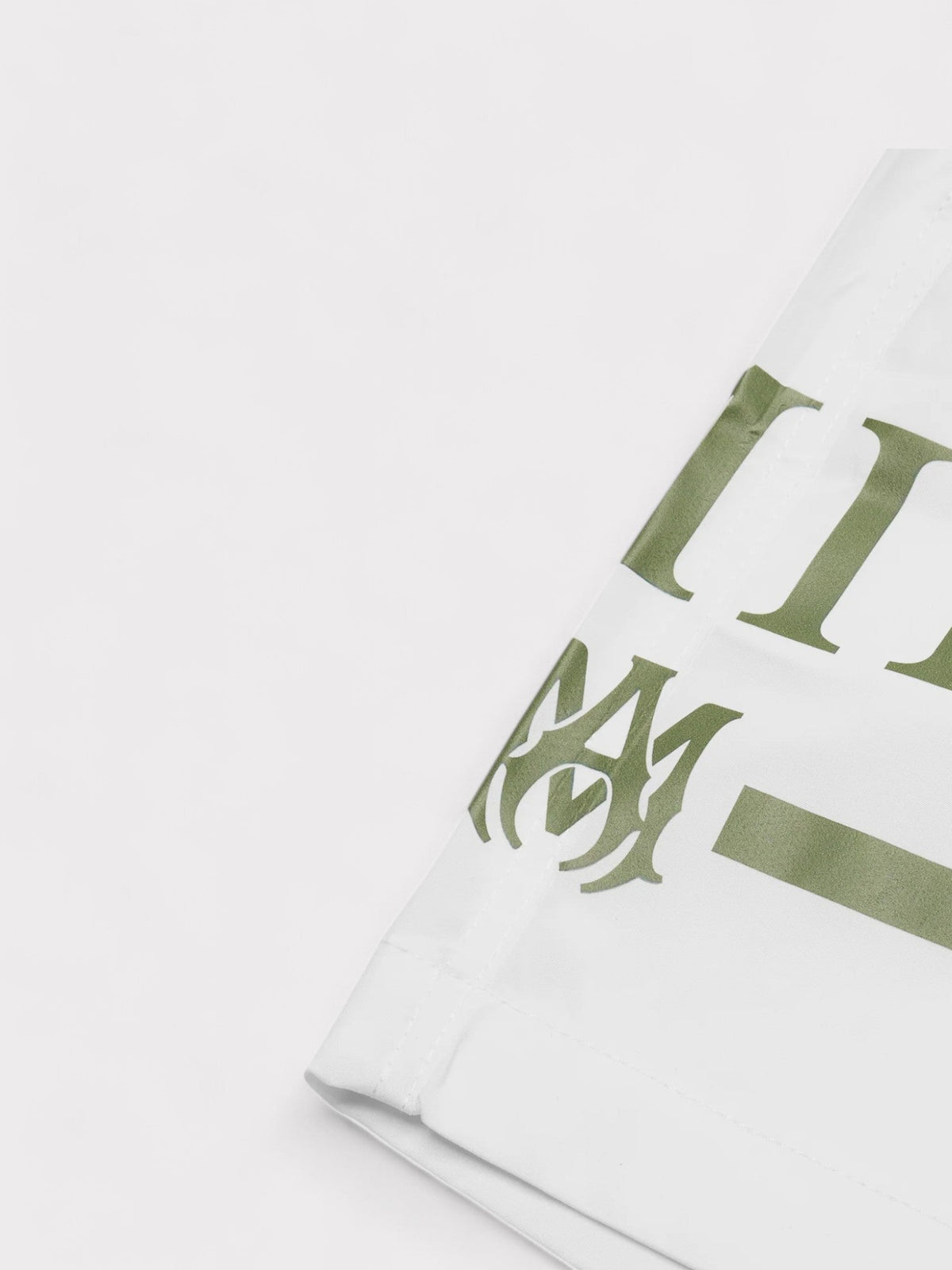 Amiri MA Bar Logo Swimshorts White / Khaki