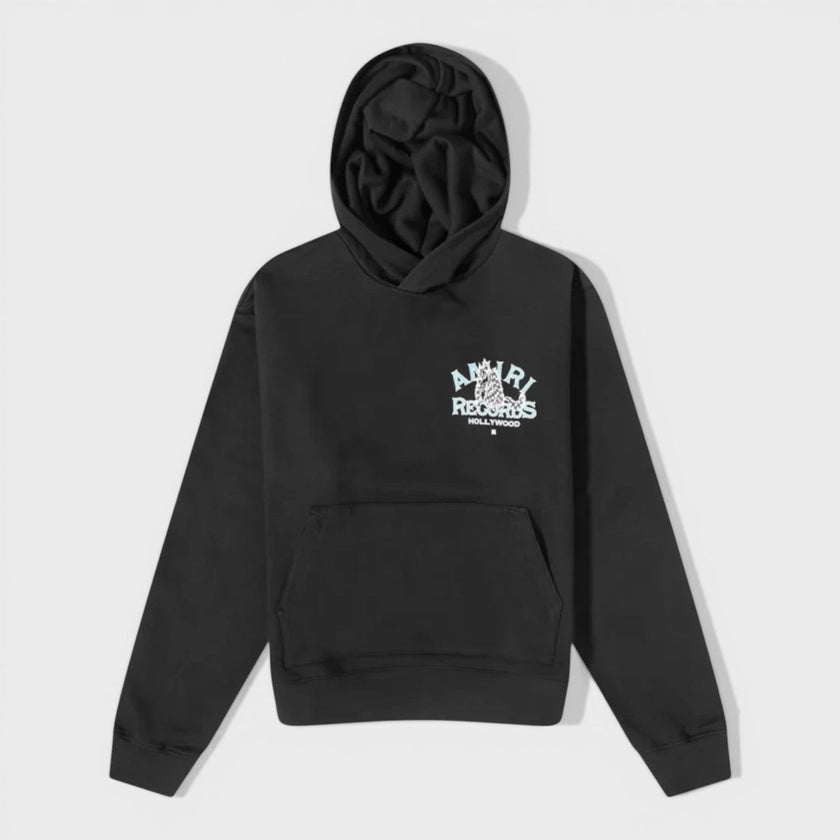 Records Wolf Hoodie Black